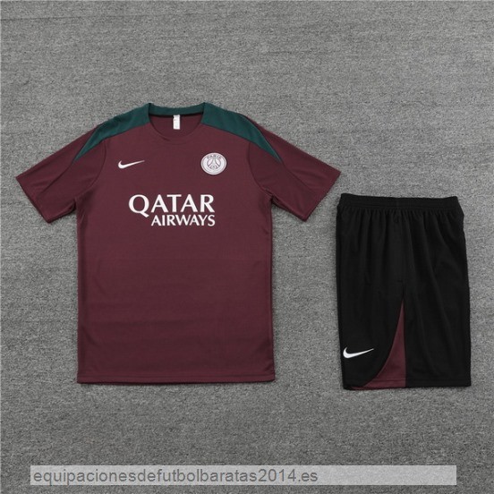 Nuevo Entrenamiento Conjunto Completo Paris Saint Germain 23/24 Borgona Negro Baratas